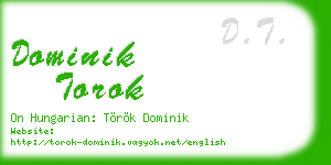 dominik torok business card