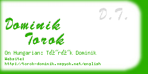 dominik torok business card
